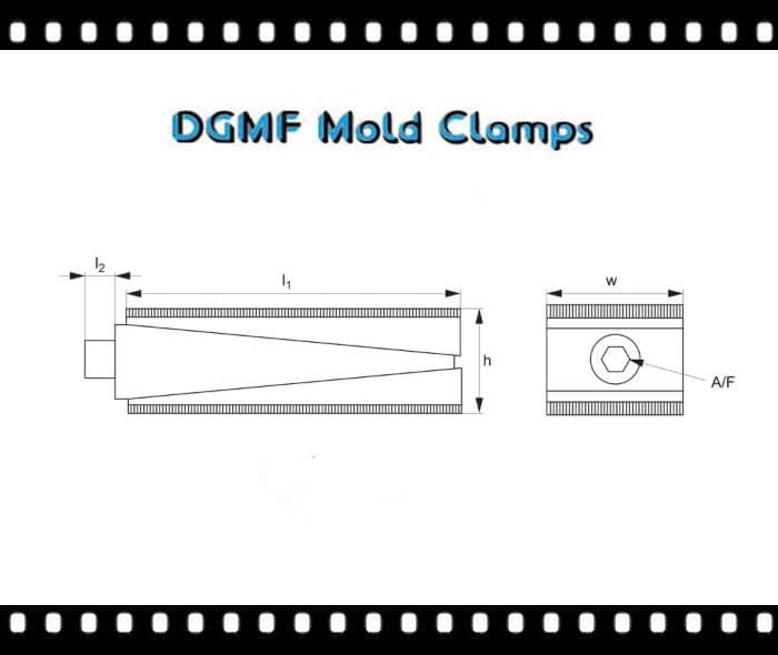 DGMF Mold Clamps Co., Ltd - Machine Levelling Pads Anti-Vibration Pad Wedge Mount Drawing