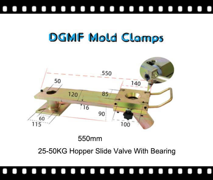 550mm 20-50KG Hopper Slide Valve With Bearing - DGMF Mold Clamps Co., Ltd