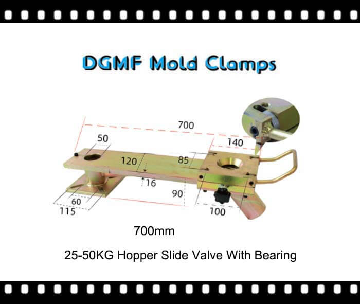 700mm 20-50KG Hopper Slide Valve With Bearing - DGMF Mold Clamps Co., Ltd