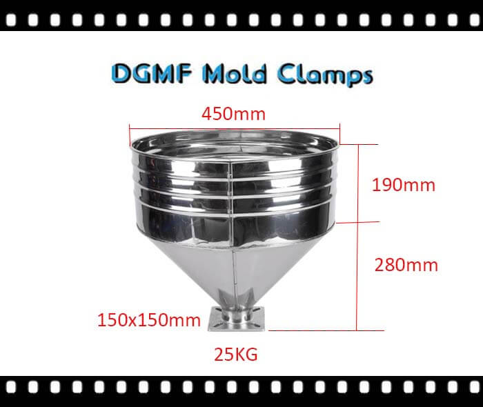 25KG Plastic Feeder Hopper For Injection Molding Machine - DGMF Mold Clamps Co,. Ltd