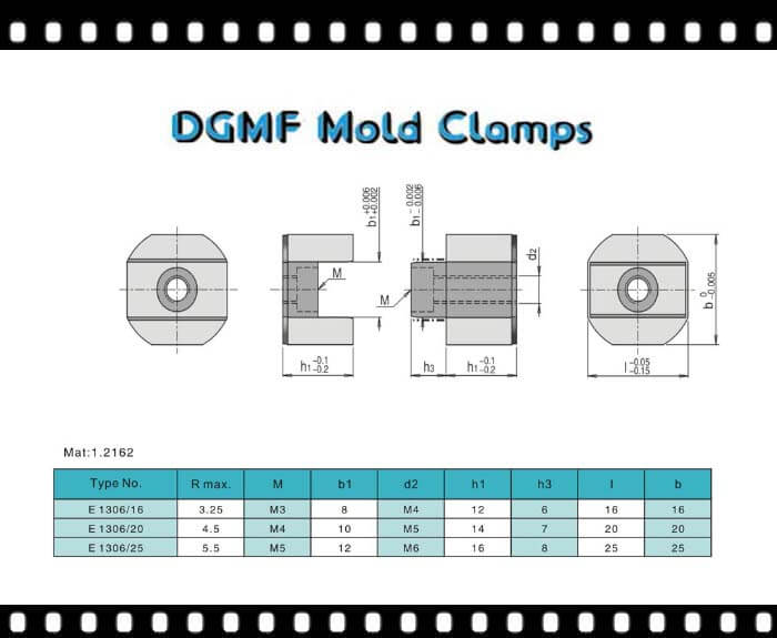 E 1306 Square Interlocks Specifications - DGMF Mold Clamps Co.,Ltd