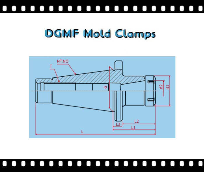 NT Tool Holder Drawing Specifications - DGMF Mold Clamps Co., Ltd