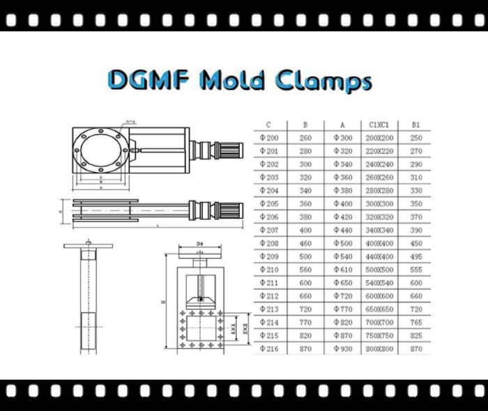 DGMF Mold Clamps Co., Ltd - The Specifications of Pneumatic Slide Gate Valves