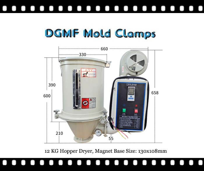DGMF Mold Clamps Co., Ltd - 12 KG Standard Hopper Dryer For Injection Molding Machine Drawing