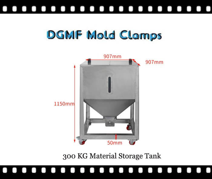 DGMF Mold Clamps Co., Ltd - 300 KG Stainless Steel Material Storage Tank for Hopper Dryer Injection Molding Machine Specification