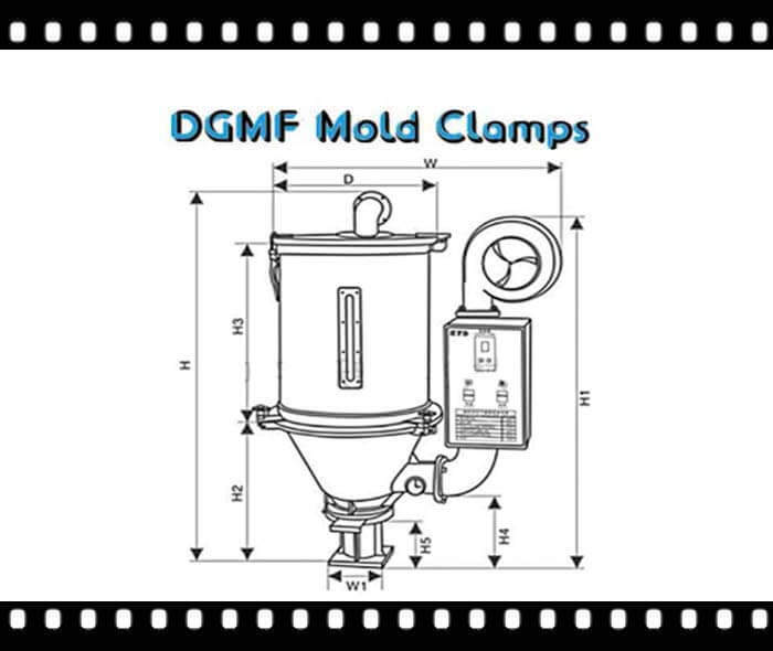 DGMF Mold Clamps Co., Ltd - Hopper Dryer Injection Molding Drawing