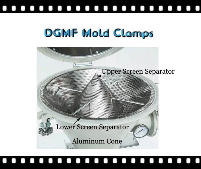DGMF Mold Clamps Co., Ltd - Hopper Dryer Screen Separator in Aluminum Cone Installation Method