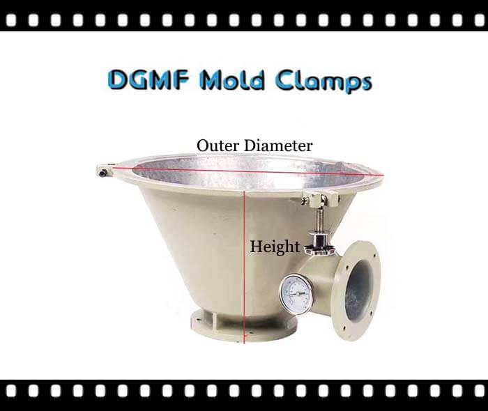 DGMF Mold Clamps Co., Ltd - Hot Air Dryer Shade Separator Aluminum Cone For Hopper Dryer Size
