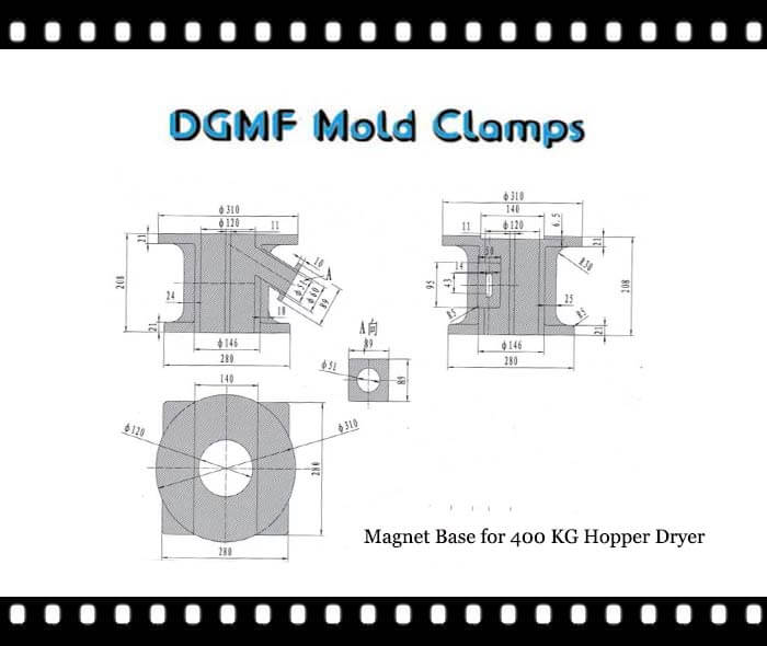 DGMF Mold Clamps Co., Ltd - Magnet Base for 400 KG Hopper Dryer
