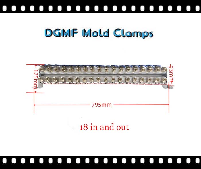 DGMF Mold Clamps Co., Ltd - 18 In and Out 36 Port Mold Cooling Water Parallel Manifold With Valves Drawing