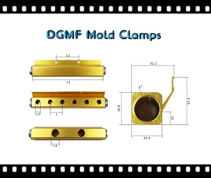 DGMF Mold Clamps Co., Ltd - Single-line Cooling Water Manifold for Injection Molding Drawing