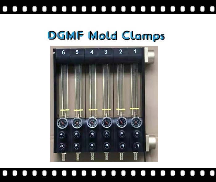DGMF Mold Clamps Co., Ltd - 6 In-and-Outs Water Flow Regulator With Thermometer For Plastic Injection Molding Supplier