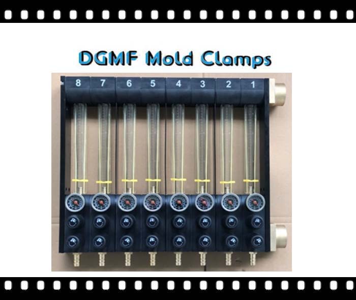 DGMF Mold Clamps Co., Ltd - 8 In-and-Outs Water Flow Regulator With Thermometer For Plastic Injection Molding Supplier